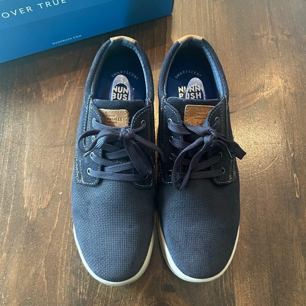 Nunn Bush Tour 2.0 PT OX Mens 11W Navy Leather KORE Sneakers Business Casual